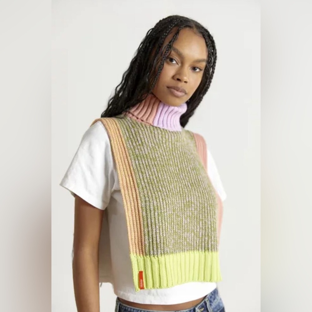 Verloop Colorblock Knit Turtleneck Dickie